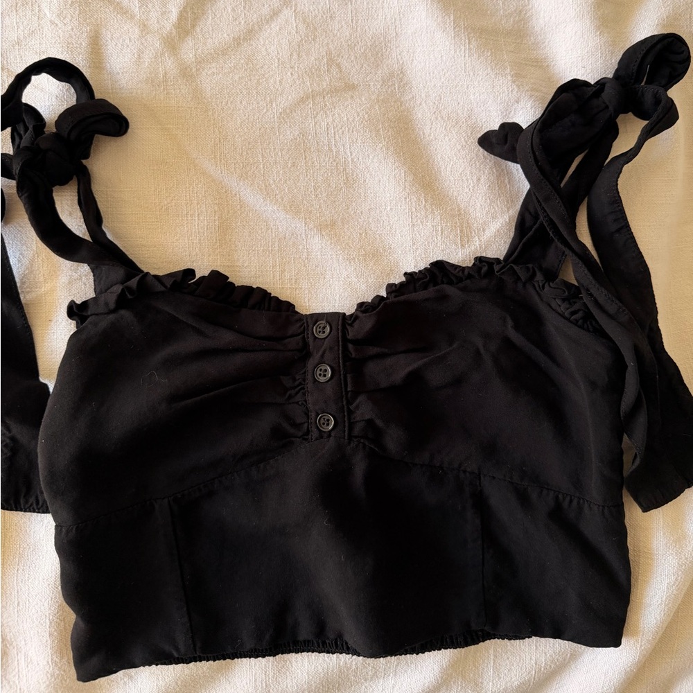 Katie J NYC Textured Black Top girls